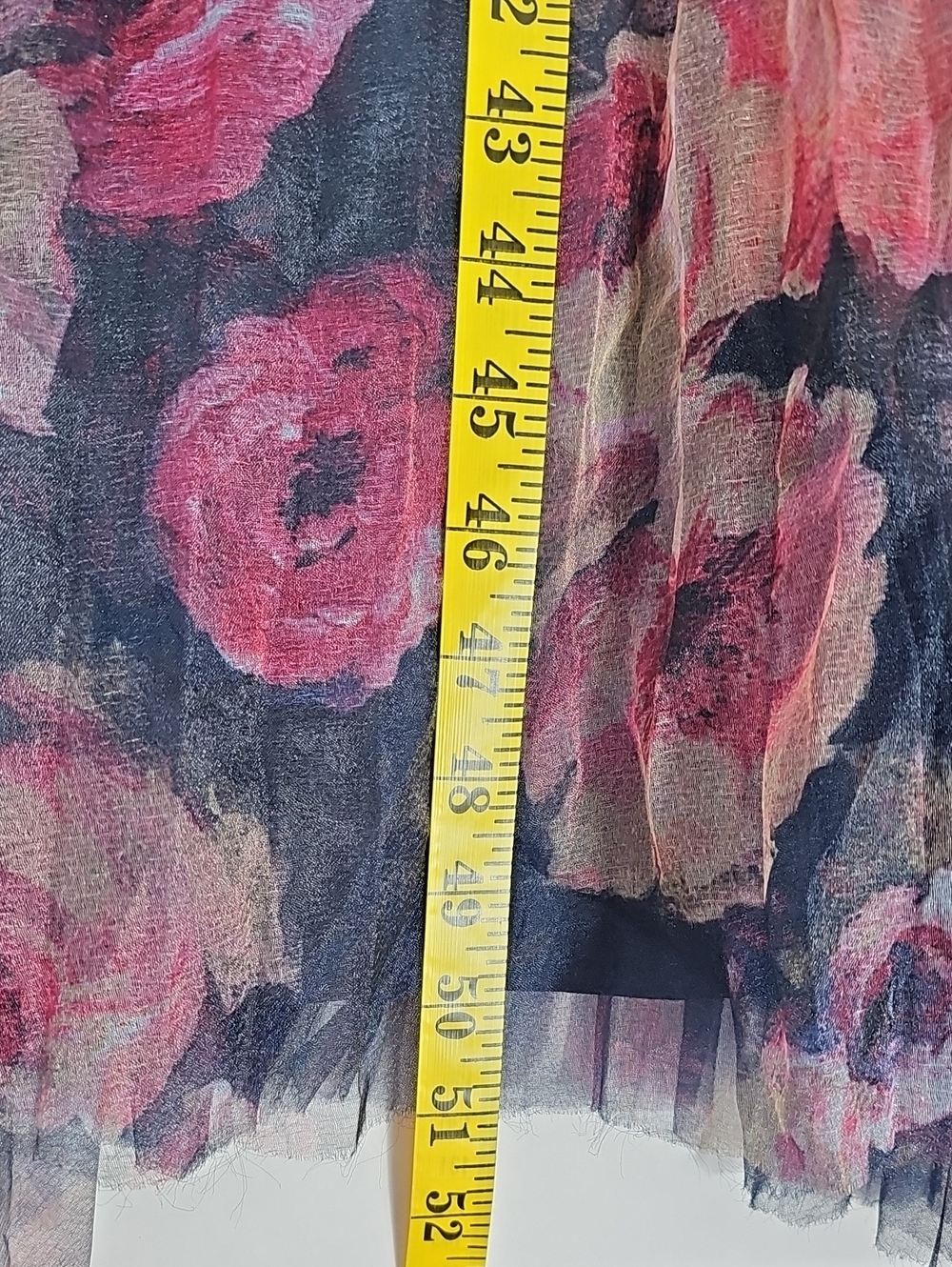 Lulus Floral Tulle Bustier Midi Dress NWT S Pleated Romantic Party Ethereal - Picture 16 of 16